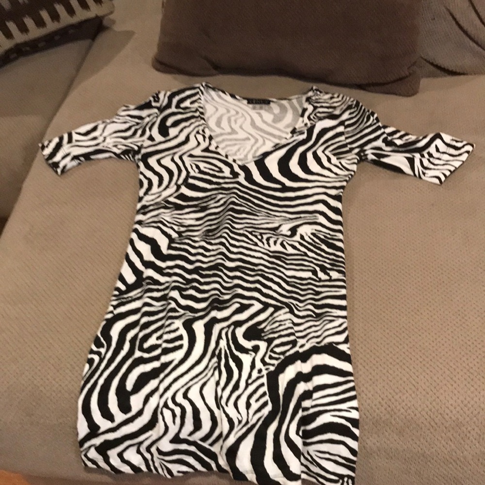 Venus zebra print mini dress size small